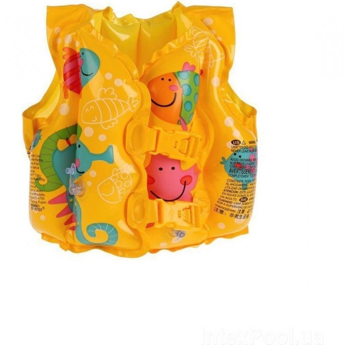 Жилет надувной INTEX «Рыбки», 41х30 см, 3-5 лет 59661
