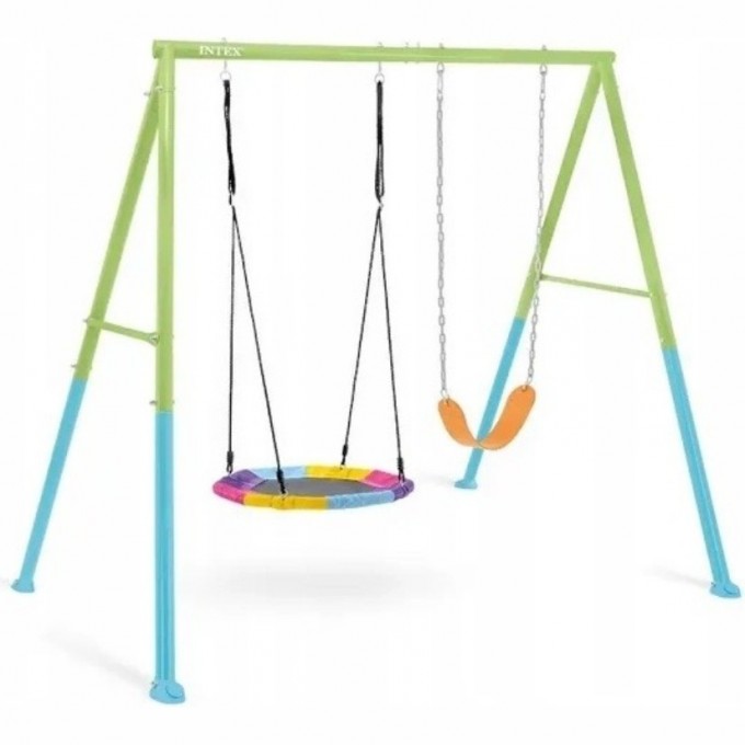 Качели детские INTEX "ДВЕ КАЧЕЛИ" 267х254х211см от 3 до 10 лет 44125