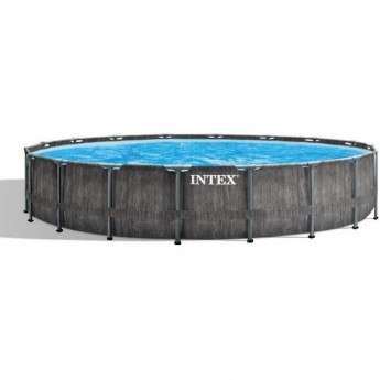 Каркасный бассейн INTEX GREY WOOD PRISM FRAME 549х122см, 24311л фильтр-насос 5678л\ч, лестница, тент, подстилка Каркасный бассейн INTEX GREY WOOD PRISM FRAME 549х122см, 24311л фильтр-насос 5678л\ч, лестница, тент, подстилка