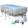 Каркасный бассейн INTEX PRISM FRAME RECTANGULAR POOL 300х175х80см , фильтр-насос, лестница 26784