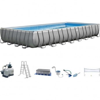 Каркасный бассейн INTEX ULTRA FRAME 26378 975х488х132см, фильтр-насос, лестница, тент, подстилка Каркасный бассейн INTEX ULTRA FRAME 26378 975х488х132см, фильтр-насос, лестница, тент, подстилка
