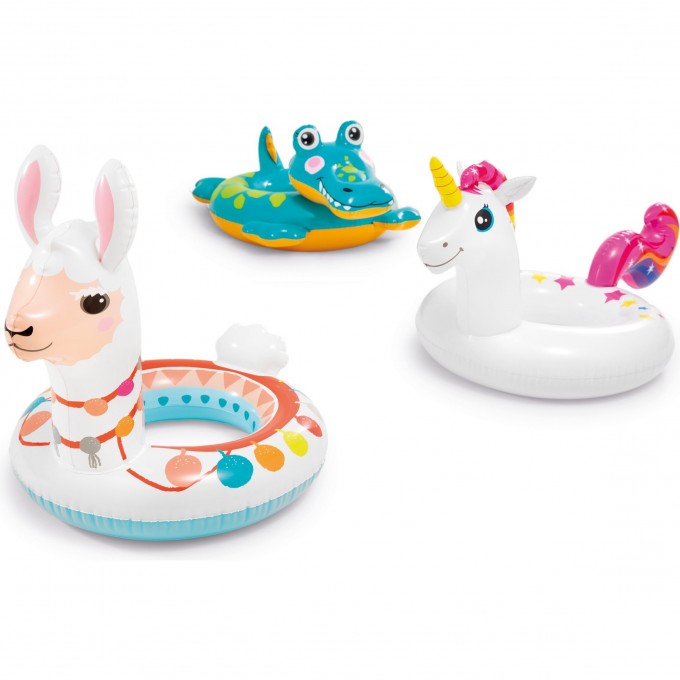 Круг для плавания INTEX «ЗВЕРЮШКИ» , от 3-6 лет Белый 58221