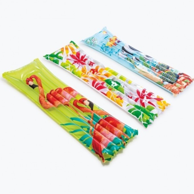 Матрас пляжный INTEX ОТДЫХ , 183х69 см, цвета микс зеленый 59720NP