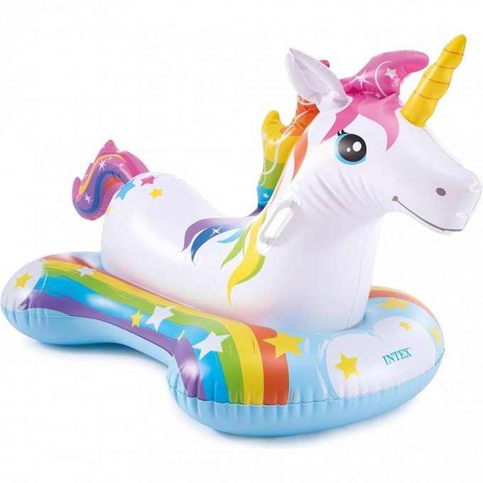 Надувная игрушка-наездник INTEX "ЕДИНОРОГ" до 40кг, от 3 лет 57552