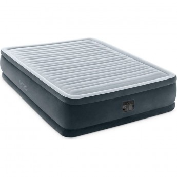 Надувная кровать INTEX COMFORT-PLUSH 64414 152х203х46см, встроенный насос 220V
