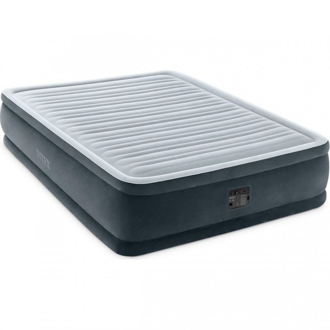 Надувная кровать INTEX COMFORT-PLUSH 152х203х46см, встроенный насос 220V 64414