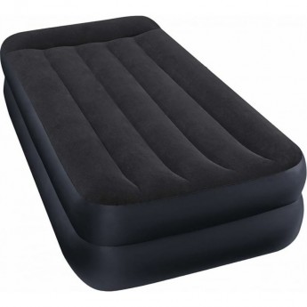 Надувная кровать INTEX PILLOW REST RAISED BED 64122 99х191х42см с подголовником, встроенный насос 220V