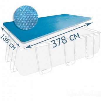 Солнечное покрывало INTEX для бассейна Rectangular Frame 400x200см (378x186см, 160мкр (150g/m2)), 28028 Солнечное покрывало INTEX для бассейна Rectangular Frame 400x200см (378x186см, 160мкр (150g/m2)), 28028